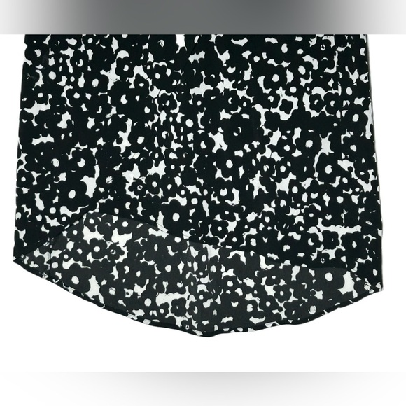Cabi Black & White Floral High-Low Skirt with Elastic Waistband, Size Medium - Picture 10 of 15